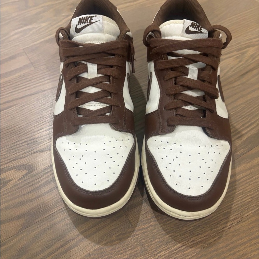 Nike Dunks Men's Brown and White Sneakers
